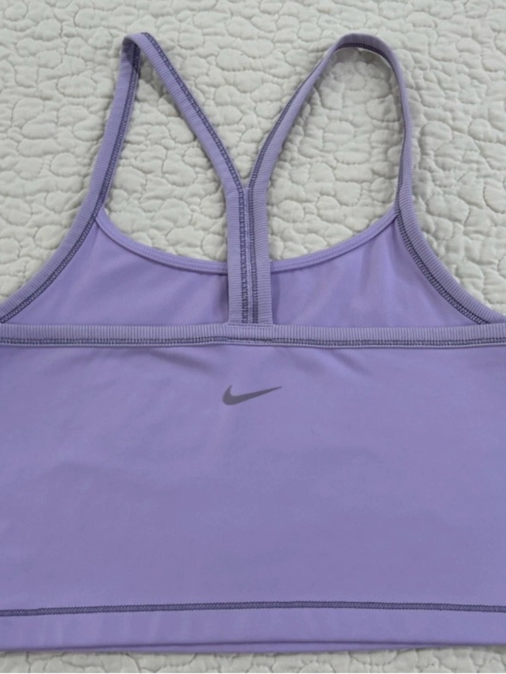 Nike Dri-Fit Racerback Crop Tank - Light Purple Size M - Picture 2 of 3